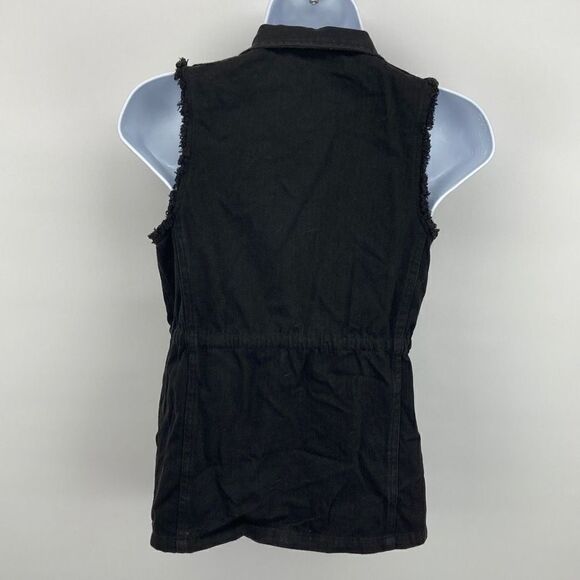 Miss Me Hidden Button Vest Womens Size Small - Picture 2 of 7